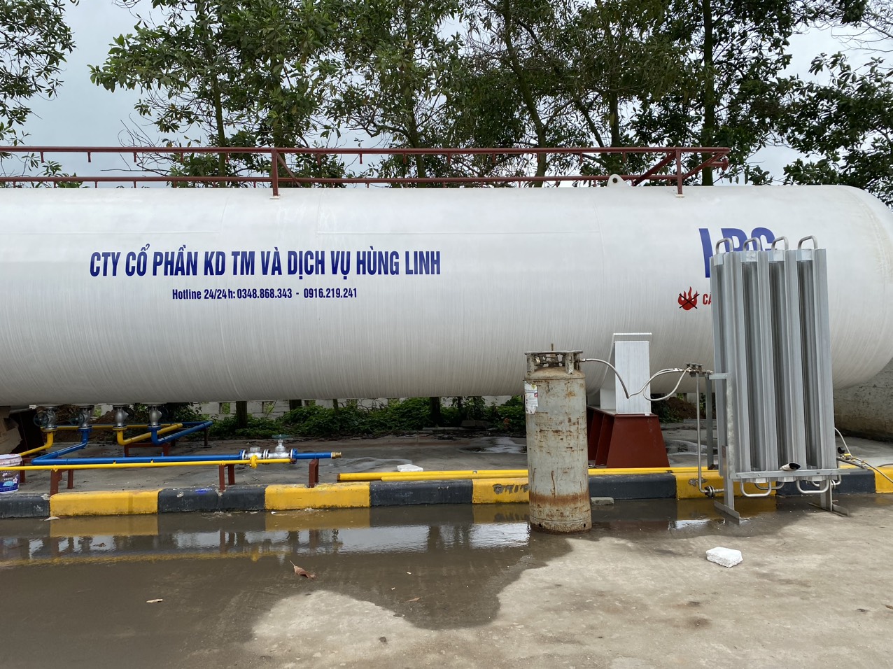 Lắp đặt bồn trạm gas tại khu nhà xưởng Hải Thành