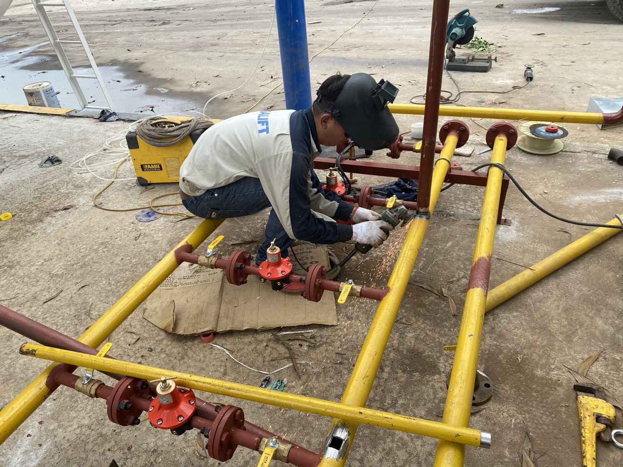 Sửa chữa hệ thống bồn trạm gas công nghiệp tại Quảng Ninh