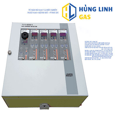 TỦ BÁO RÒ GAS VÀ ĐIỀU KHIỂN NGẮT GAS BỐN KÊNH SUNGHWA SHT-970MU.DU