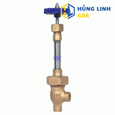 VAN CẦU GÓC CẦN DÀI WCGL-1001 DÙNG CHO Ô XY LỎNG, NI TƠ, ARGON
